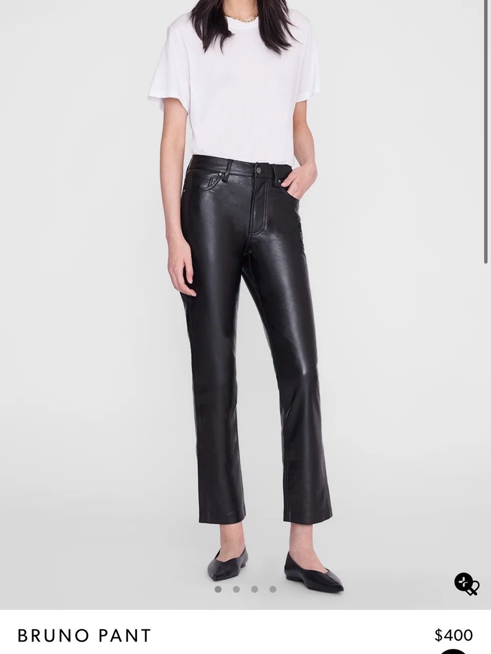Anine Bing leather Bruno pants size 32